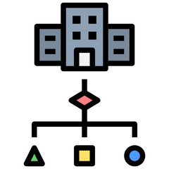 structure filled outline style icon