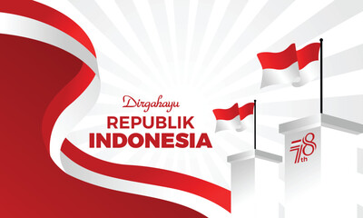 Obraz premium celebrate indonesia independence day 