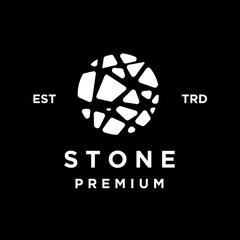 Stone initial S logo icon design illustration template