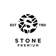 Stone initial S logo icon design illustration template