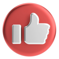 Like icon. 3D icon. 3D illustration.