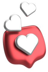 Like icon. 3D icon. 3D illustration.