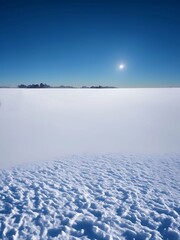 Obraz premium snow field and sky Cinematic daylight generative ai illustration art