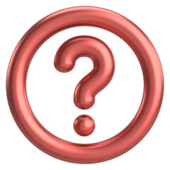 Naklejka premium Question mark sign. 3D illustration.