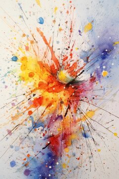 Digital illustration of flowers and colorful shapes done in an abstract expressionism style, concept art, abstraction, floral themed, design asset, generative ai

