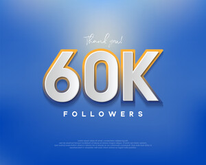 Colorful designs for 60k followers greetings, banners, posters, social media posts.