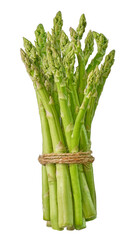 Fresh green asparagus or bunches of green asparagus isolated. Png transparency
