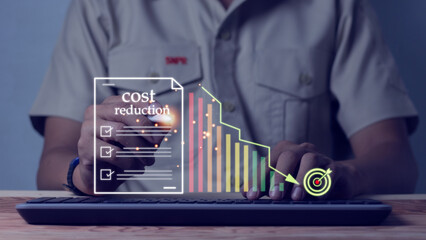 Cost reduction. Cost optimization business concept.