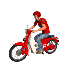 Fototapeta na wymiar person riding a motorcycle