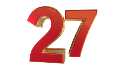 Red 3d number 27