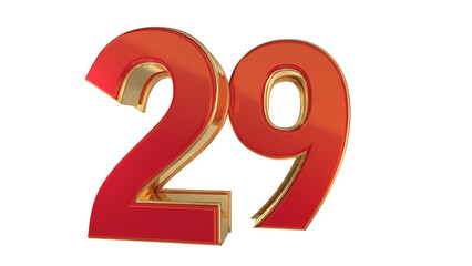 Red 3d number 29