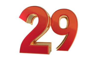 Red 3d number 29