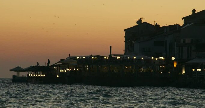 Umag seafront at sunset, Croatia