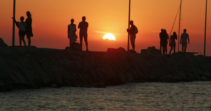 Umag seafront at sunset, Croatia