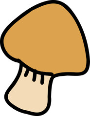 mushrooms hand draw