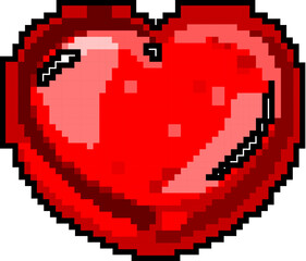 Fototapeta premium heart jelly candy game pixel art retro vector. bit heart jelly candy. old vintage illustration