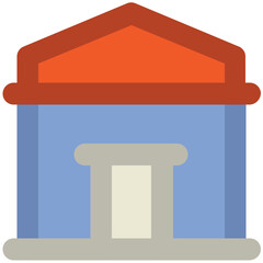 an icon of a hut bold line vector