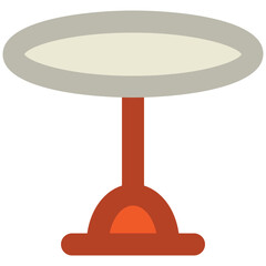 Dining Table Bold Vector Icon

