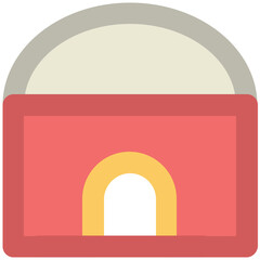 Shack Bold Line Vector Icon

