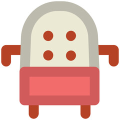Sofa Bold Line Vector Icon

