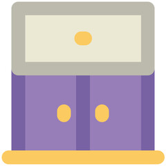 Cupboard Bold Line Vector Icon

