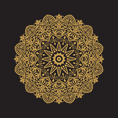 Gold mandala ethnic native vector design