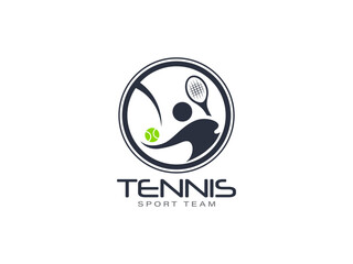 Tennis club sport team icon logo template vector illustration