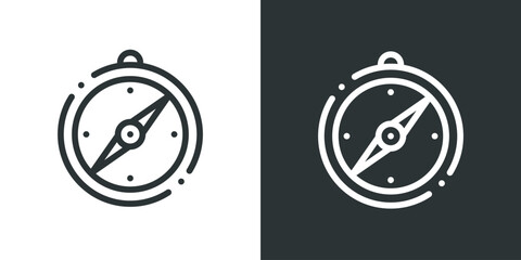 Compass. Location icon. Simple outline sign navigation