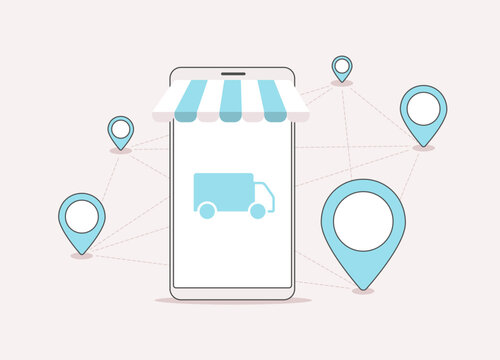 Online order delivery with self-delivery warehouses and offline stores. Enhance retail distribution of goods through online sales. Order and receive purchases from any point