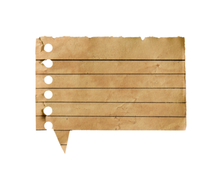 Vintage dialog box. Old note paper copy space