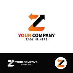 letter Z logo, z arrow logo. Z origami monogram with directions. Network icon. Delivery or Logistics and transport logo vector illustration.
z moving logo with an icon.