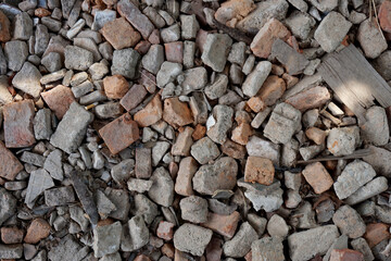 background scrap material construction mortar brick