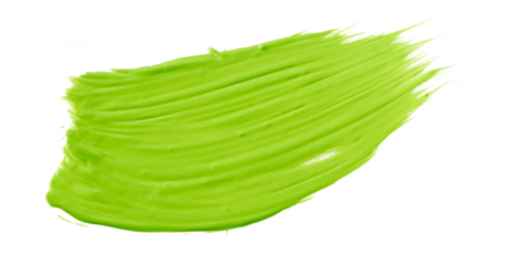 Shiny green brush watercolor painting isolated on transparent background. watercolor png
