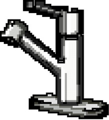 Fototapeta premium tap kitchen faucet game pixel art retro vector. bit tap kitchen faucet. old vintage illustration