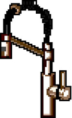 plumbing kitchen faucet game pixel art retro vector. bit plumbing kitchen faucet. old vintage illustration