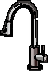 sink kitchen faucet game pixel art retro vector. bit sink kitchen faucet. old vintage illustration