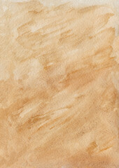 Sepia brown siena ochre earthy tone. Abstract watercolor hand drawn background. Natural color grunge texture