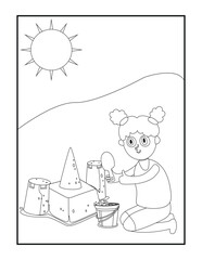 Summer Coloring Page For Kids