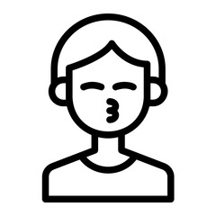 kiss line icon