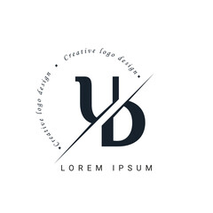 UD Letter Logo Design with a Creative Cut. Creative logo design