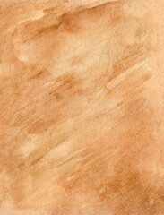 Red brown siena ochre earthy tone. Abstract watercolor hand drawn background. Natural color grunge texture