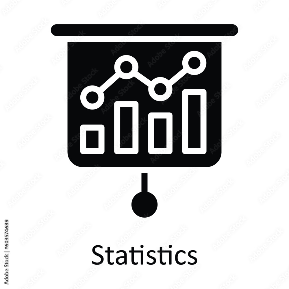 Poster statistics vector outline icon design illustration. work in progress symbol on white background eps 