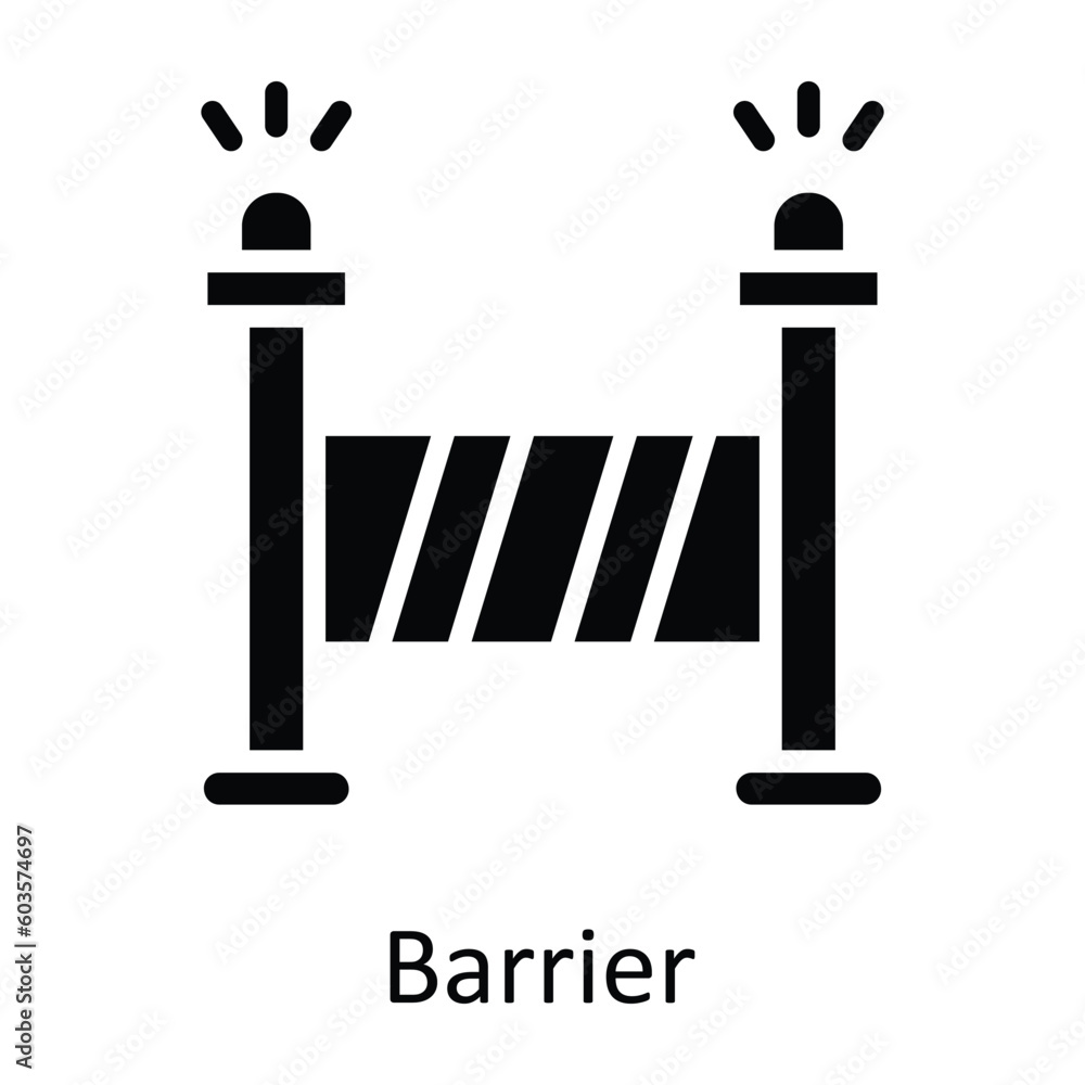 Aufkleber barrier vector outline icon design illustration. work in progress symbol on white background eps 10 