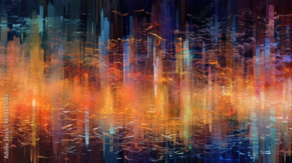 Poster abstract source code on a screen vivid light tone , generative ai