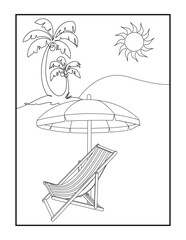 Summer Coloring Page For Kids