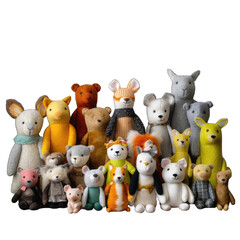 a set of plushies