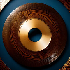 Grainy gradient background Circular Triangle wood Abstract Luxury Generative AI illustrations