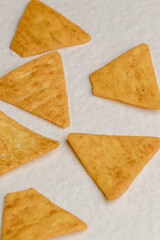 nacho chips in a bowl	
