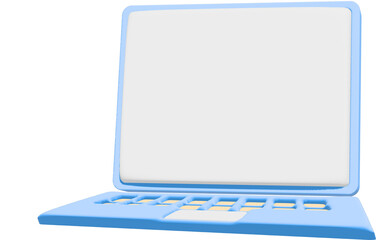 Labtop notebook elements made from plasticine cartoon.3D rendering