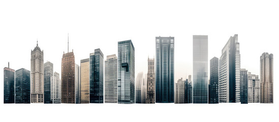 Fototapeta na wymiar buildings, skyscrapers, skyline in panorama